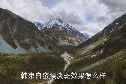  韩束白蛮腰淡斑效果怎么样