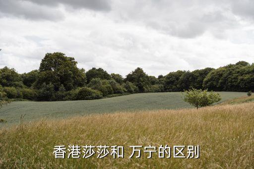 香港莎莎和 万宁的区别