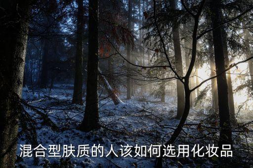混合型肤质的人该如何选用化妆品
