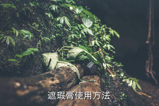 遮瑕膏使用方法