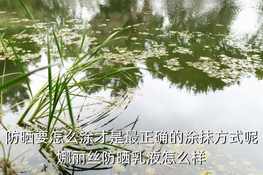 防晒要怎么涂才是最正确的涂抹方式呢娜丽丝防晒乳液怎么样