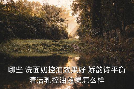 哪些 洗面奶控油效果好 娇韵诗平衡清洁乳控油效果怎么样