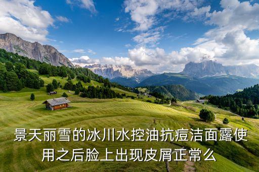  景天丽雪的冰川水控油抗痘洁面露使用之后脸上出现皮屑正常么