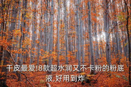 干皮最爱!8款超水润又不卡粉的粉底液,好用到炸