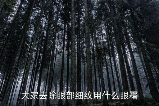 大家去除眼部细纹用什么眼霜