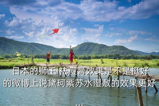  日本的狮王 祛痘膏效果是不是挺好的微博上说黛珂紫苏水湿敷的效果更好...