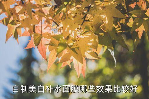 自制美白补水面膜哪些效果比较好