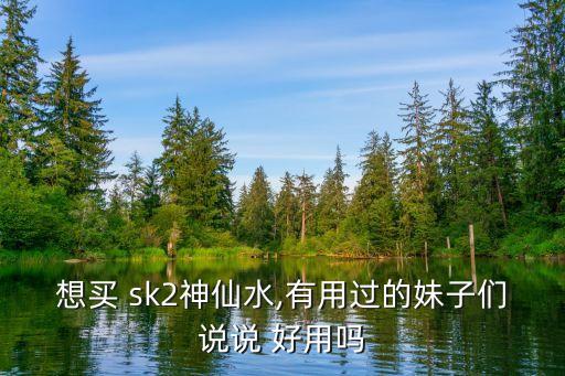想买 sk2神仙水,有用过的妹子们说说 好用吗