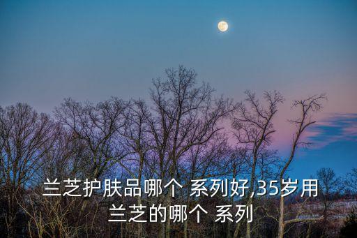  兰芝护肤品哪个 系列好,35岁用 兰芝的哪个 系列