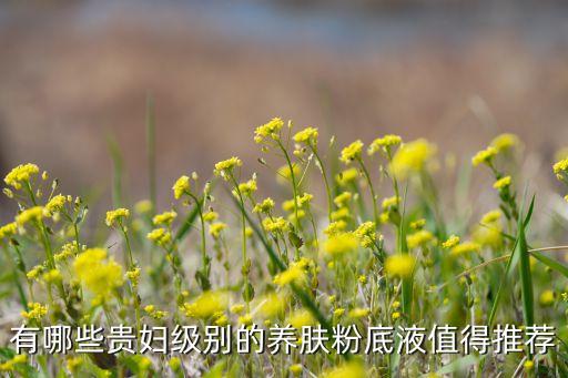 有哪些贵妇级别的养肤粉底液值得推荐