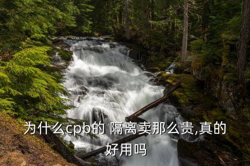 为什么cpb的 隔离卖那么贵,真的 好用吗