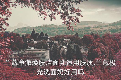 兰蔻洗面奶怎么样,兰蔻极光洁面乳怎么样?