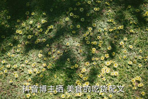 抖音博主晒 美食的吃货配文