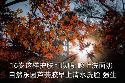 16适合什么护肤品,16岁17岁适合什么护肤品套装