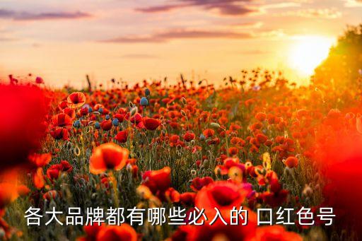 各大品牌都有哪些必入的 口红色号