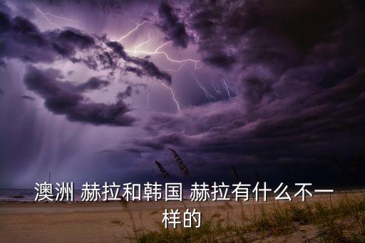  澳洲 赫拉和韩国 赫拉有什么不一样的
