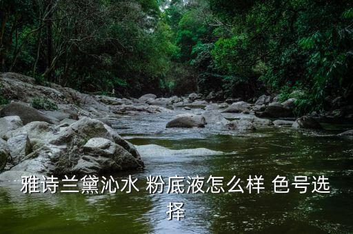 雅诗兰黛沁水 粉底液怎么样 色号选择