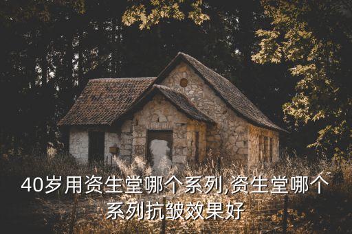 40岁用资生堂哪个系列,资生堂哪个系列抗皱效果好