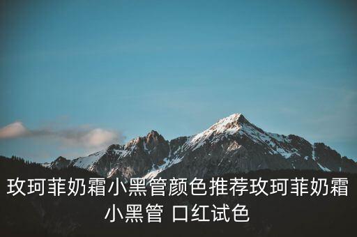 玫珂菲奶霜小黑管颜色推荐玫珂菲奶霜小黑管 口红试色
