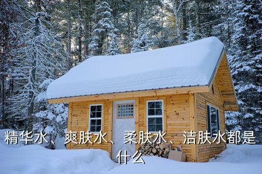 精华水、爽肤水、柔肤水、洁肤水都是什么