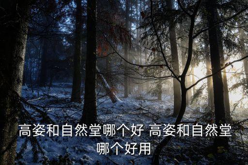  高姿和自然堂哪个好 高姿和自然堂哪个好用