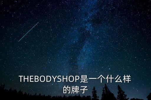 THEBODYSHOP是一个什么样的牌子