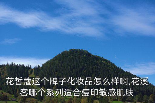 花皙蔻这个牌子化妆品怎么样啊,花溪客哪个系列适合痘印敏感肌肤