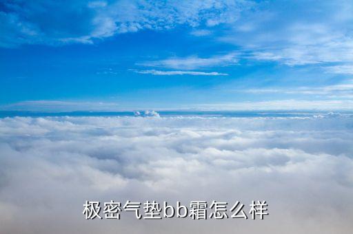 极密气垫bb霜怎么样