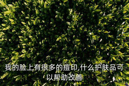 我的脸上有很多的痘印,什么护肤品可以帮助改善