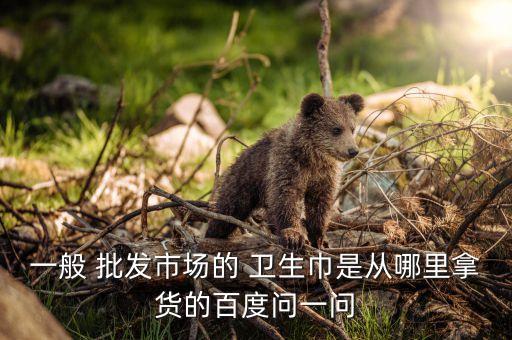 一般 批发市场的 卫生巾是从哪里拿货的百度问一问
