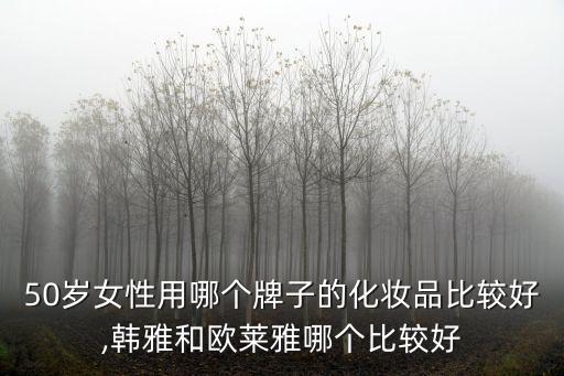 50岁女性用哪个牌子的化妆品比较好,韩雅和欧莱雅哪个比较好