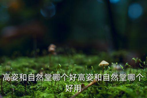 高姿和自然堂哪个好高姿和自然堂哪个好用