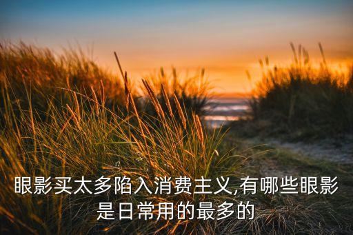 眼影买太多陷入消费主义,有哪些眼影是日常用的最多的