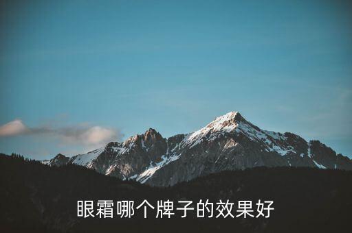 眼霜哪个牌子的效果好