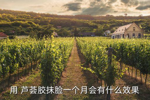 用 芦荟胶抹脸一个月会有什么效果