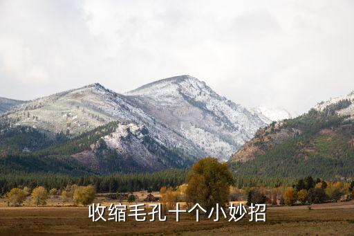 收缩毛孔十个小妙招