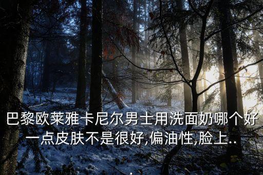 巴黎欧莱雅卡尼尔男士用洗面奶哪个好一点皮肤不是很好,偏油性,脸上...