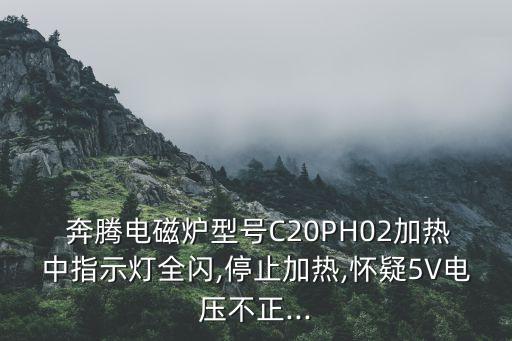  奔腾电磁炉型号C20PH02加热中指示灯全闪,停止加热,怀疑5V电压不正...