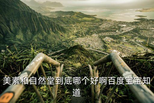 美素和自然堂到底哪个好啊百度宝宝知道