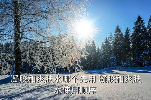  凝胶和爽肤水哪个先用 凝胶和爽肤水使用顺序