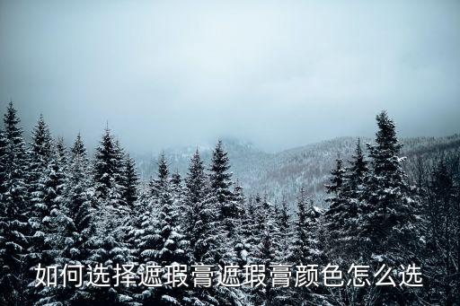 如何选择遮瑕膏遮瑕膏颜色怎么选