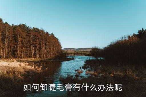 如何卸睫毛膏有什么办法呢