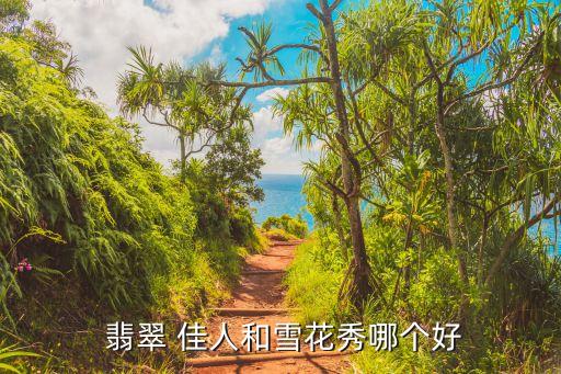  翡翠 佳人和雪花秀哪个好