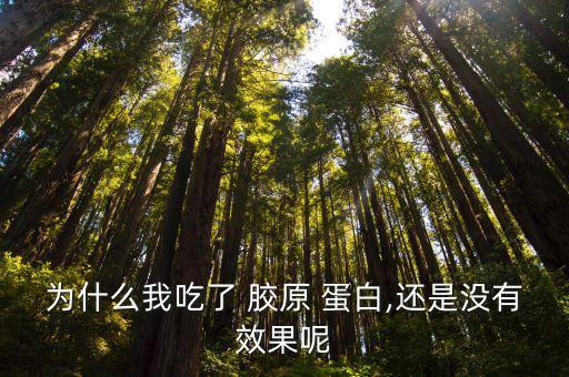为什么我吃了 胶原 蛋白,还是没有效果呢