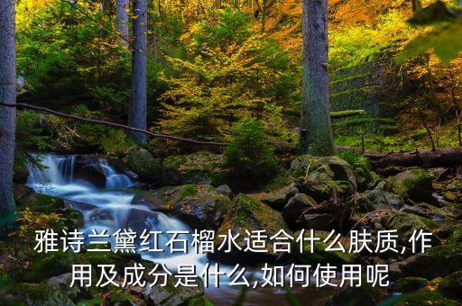  雅诗兰黛红石榴水适合什么肤质,作用及成分是什么,如何使用呢