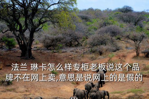  法兰 琳卡怎么样专柜老板说这个品牌不在网上卖,意思是说网上的是假的...
