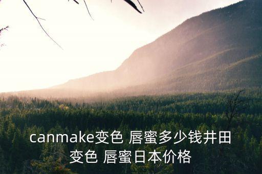 canmake变色 唇蜜多少钱井田变色 唇蜜日本价格