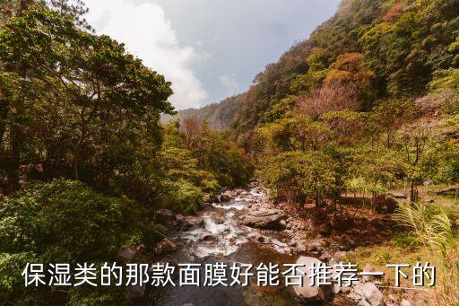 保湿类的那款面膜好能否推荐一下的