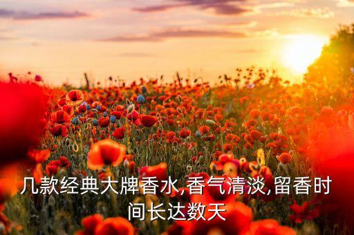 几款经典大牌香水,香气清淡,留香时间长达数天