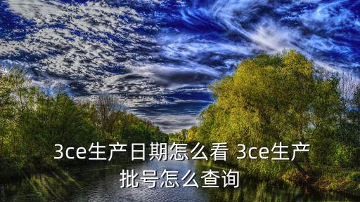  3ce生产日期怎么看 3ce生产批号怎么查询